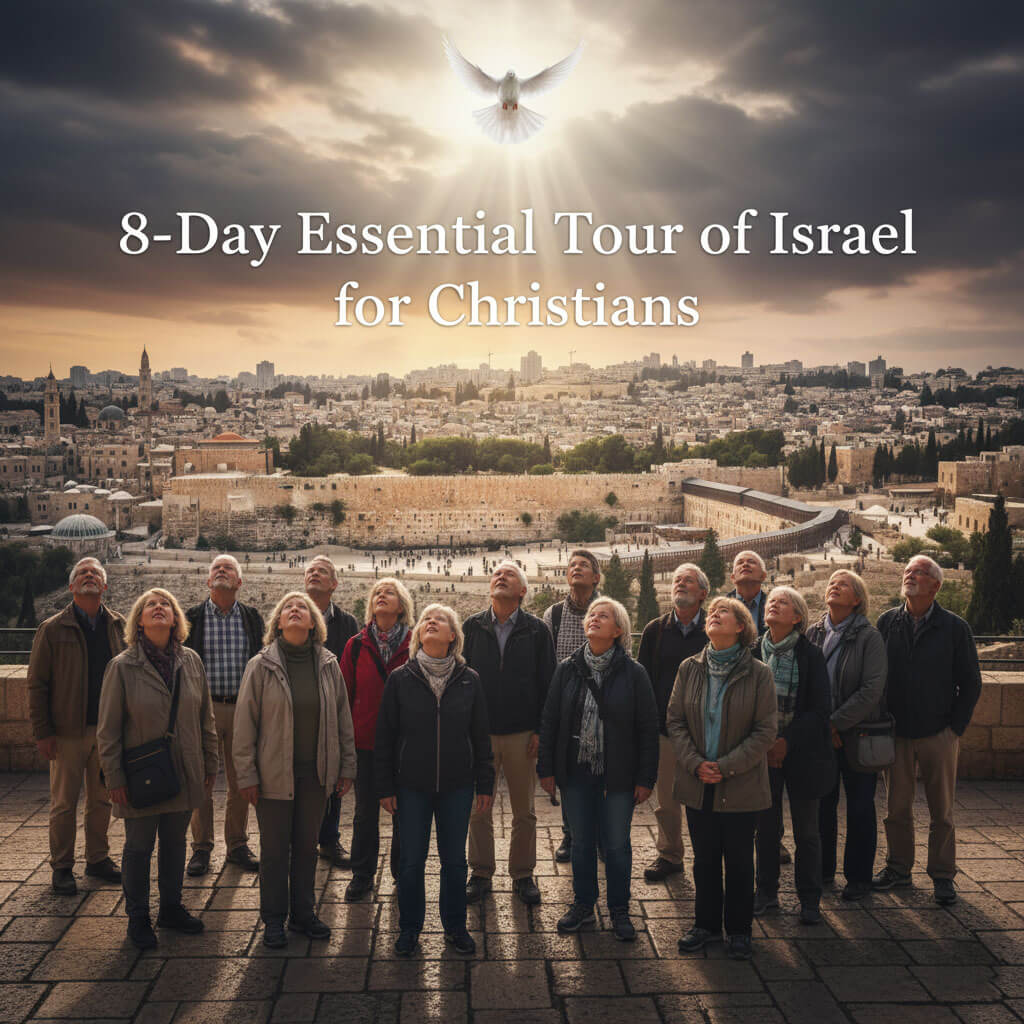 Essential 8-day Christian Holy Land pilgrimage covering Galilee, Nazareth, Jerusalem. Perfect for families, church groups or individual travelers.